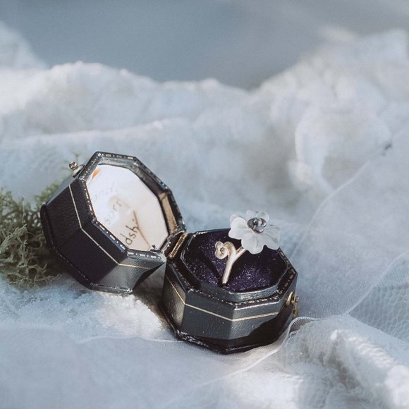 SOLD Sterling Silver Flower Natural Earrings Studs - Picture 11 of 13